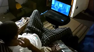 Teen stroking to porn 2